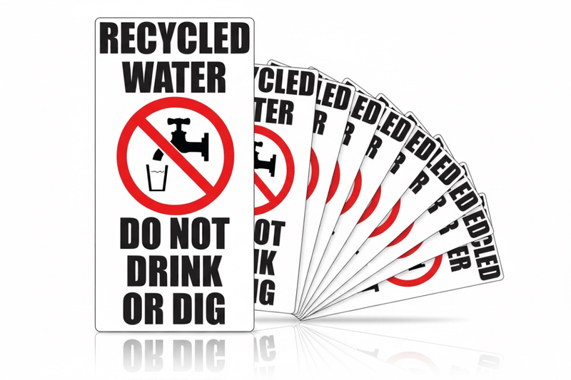 Recycled Water Sign Bulk Pack