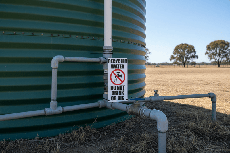 Recycled Water Sign Irrigation