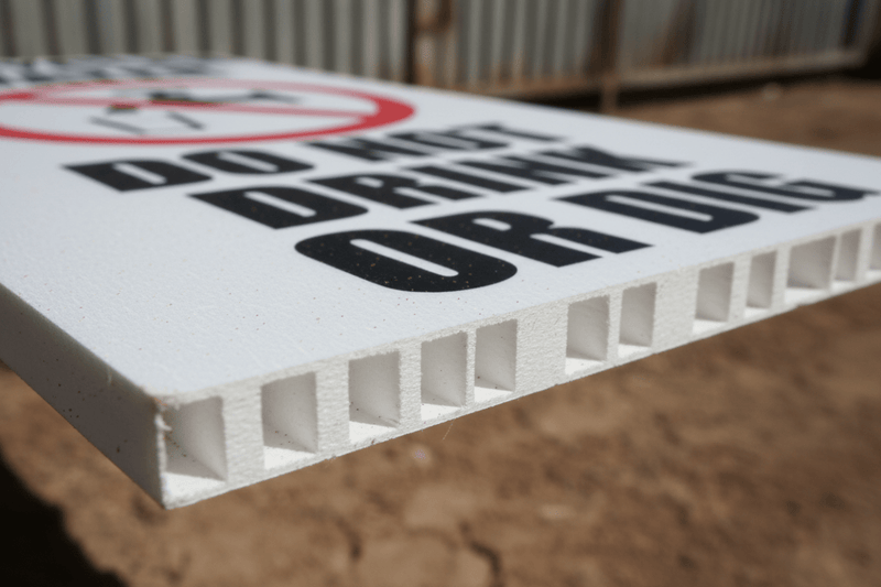 Recycled Water Sign Material