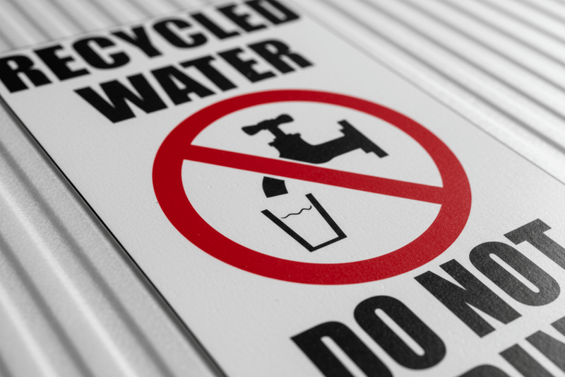 Recycled Water Sign Print Quality