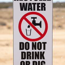 Load image into Gallery viewer, Recycled Water Sign Weatherproof
