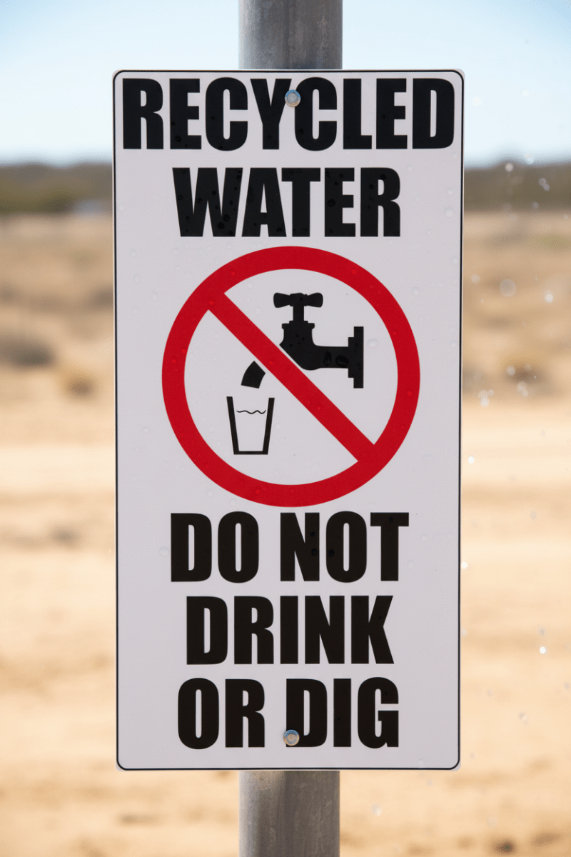 Recycled Water Sign Weatherproof