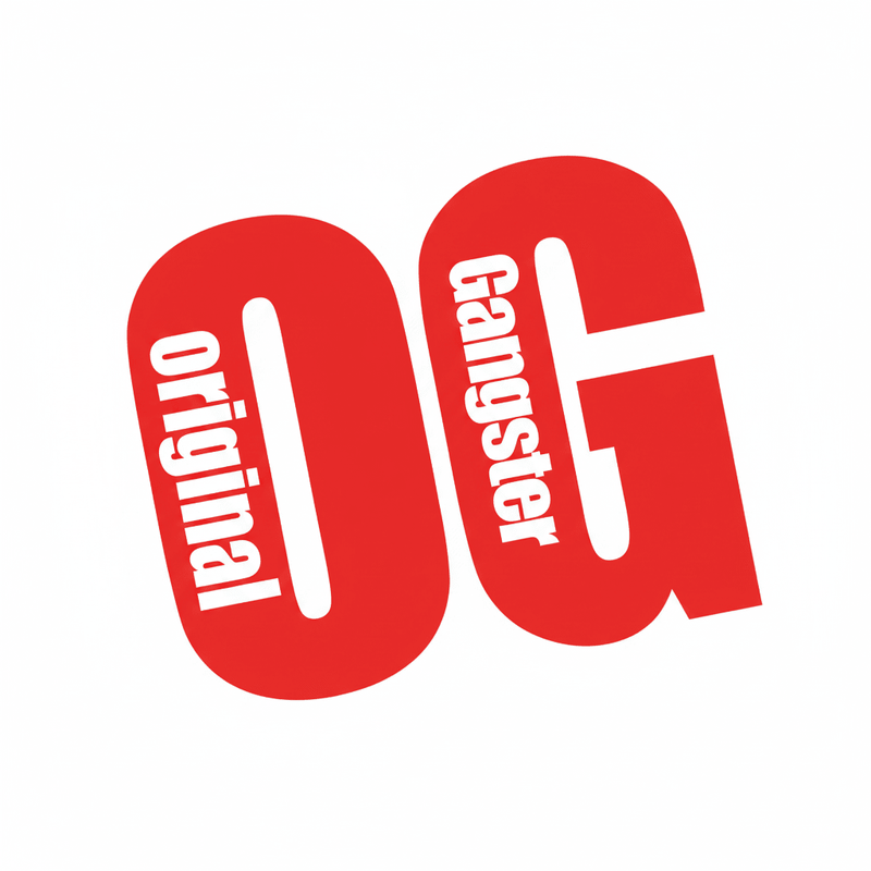 Red OG Original Gangster vinyl sticker