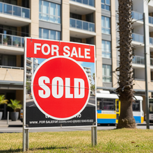 Load image into Gallery viewer, Red SOLD on Apartment Building
