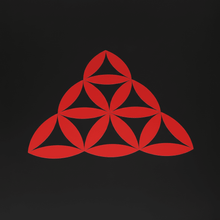 Load image into Gallery viewer, Red Alien Sacred Geometry Sticker
