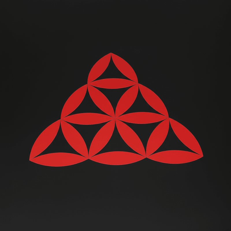 Red Alien Sacred Geometry Sticker