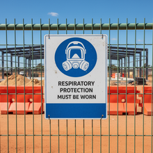 Load image into Gallery viewer, Respiratory Protection on construction fence
