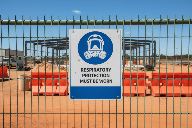 Respiratory Protection on construction fence