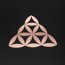 Load image into Gallery viewer, Rose gold Alien Sacred Geometry Sticker
