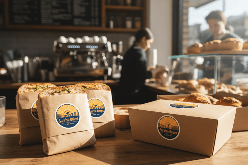 Sandwich Paper/Food Packaging of custom decal