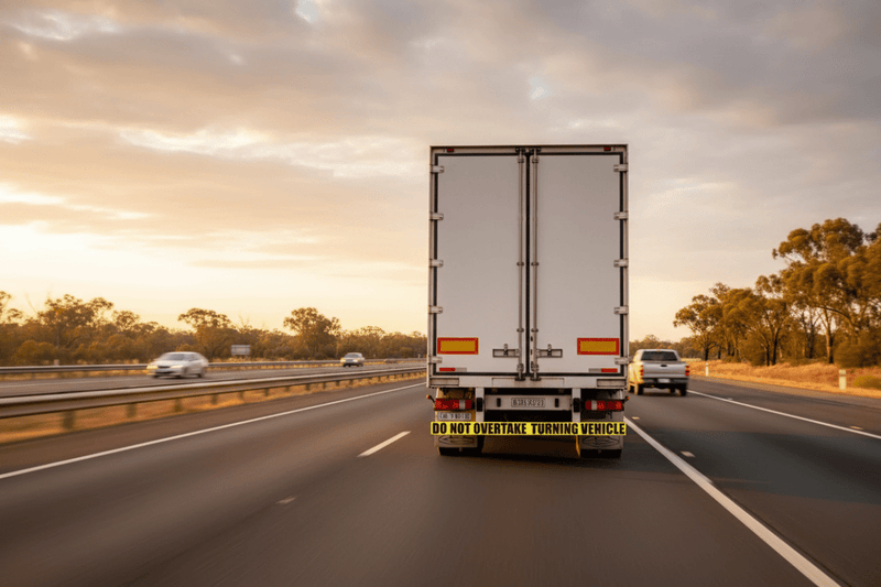 Semi-trailer golden hour