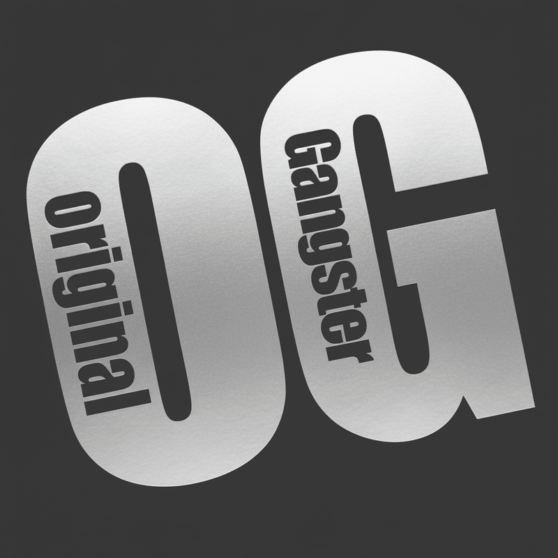 Silver OG Original Gangster vinyl sticker