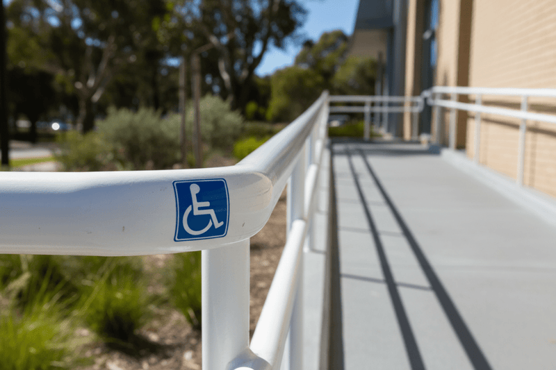 Smooth Metal Ramp Handrail