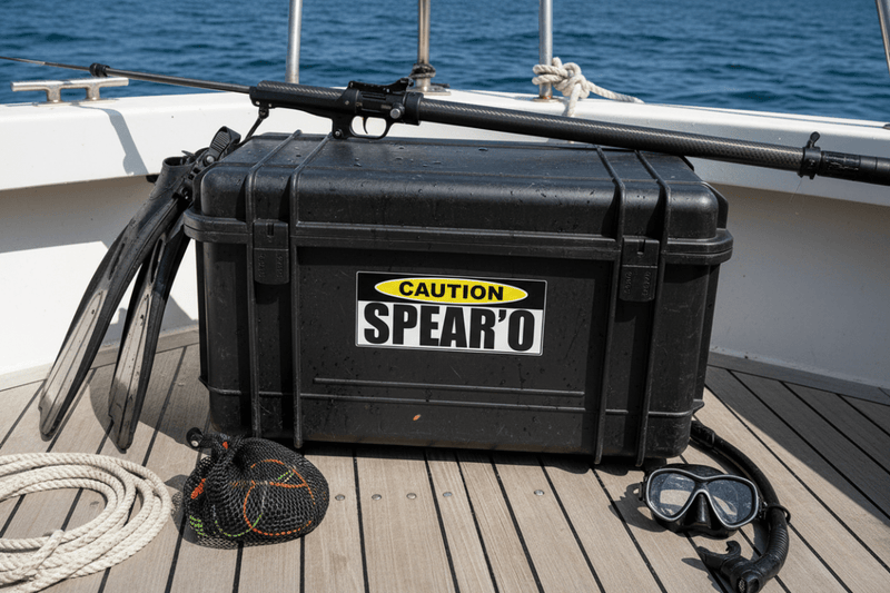 Spearo on Dive Bag