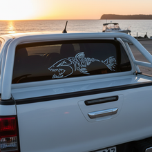 Load image into Gallery viewer, Spearo Skeleton Sticker on 4x4 Ute
