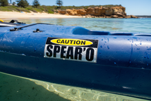 Load image into Gallery viewer, Spearo Sticker on Kayak

