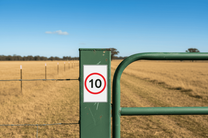 Speed Limit - Farm gate