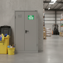 Load image into Gallery viewer, Spill Control Station on metal cabinet
