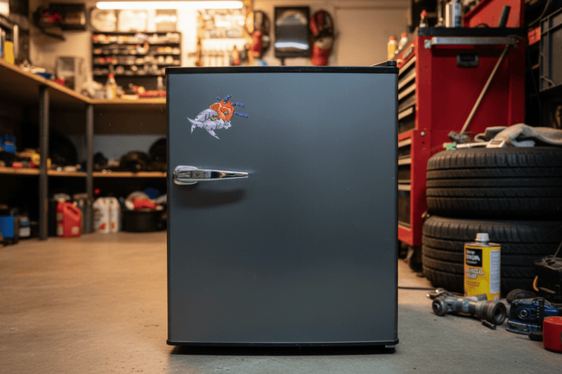 Steampunk Skull on Fridge