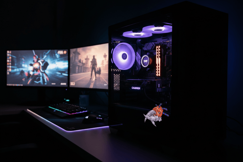 Steampunk Skull on Gaming PC