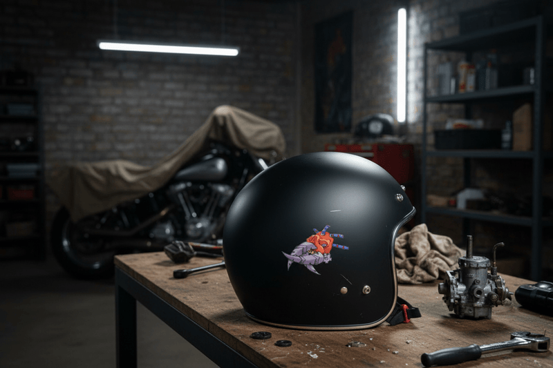Steampunk Skull on Helmet