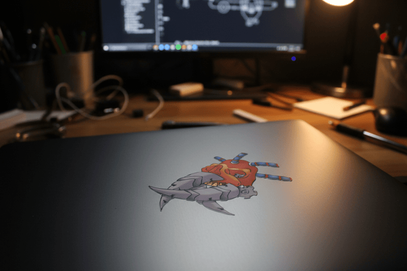 Steampunk Skull on Laptop