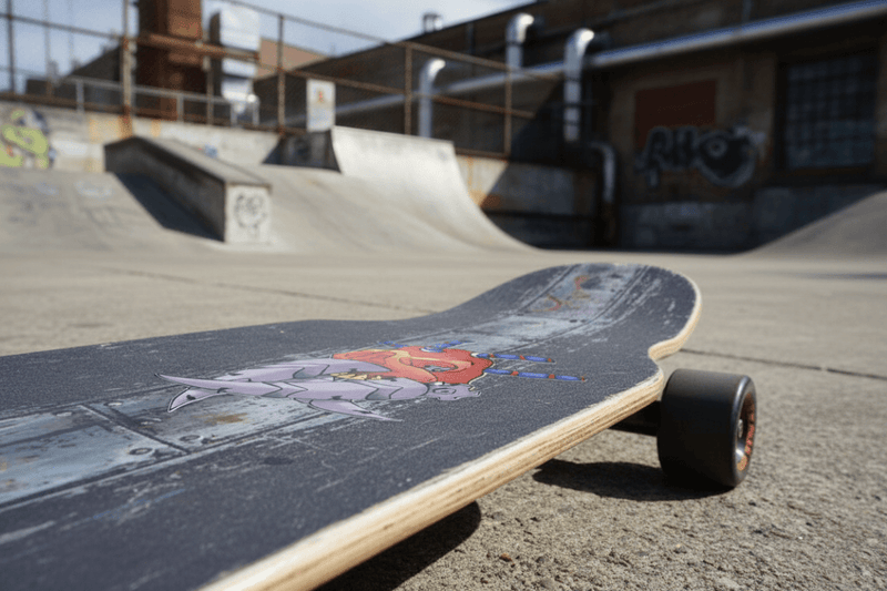 Steampunk Skull on Skateboard