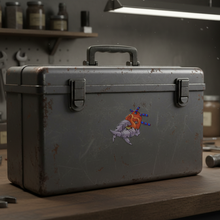 Load image into Gallery viewer, Steampunk Skull on Toolbox
