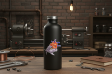 Load image into Gallery viewer, Steampunk Skull on Water Bottle
