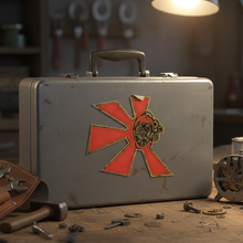 Load image into Gallery viewer, Steampunk Sticker on Toolbox
