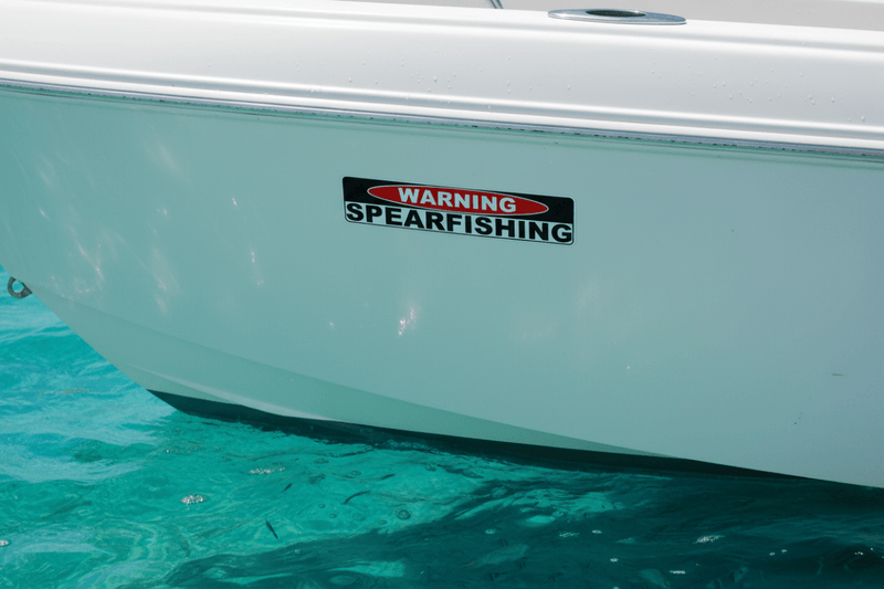 Sticker on boat hull