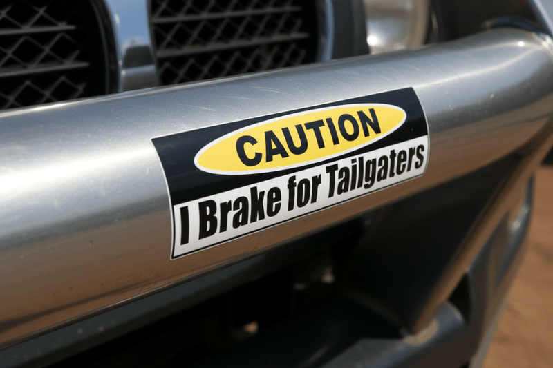 Sticker on bullbar