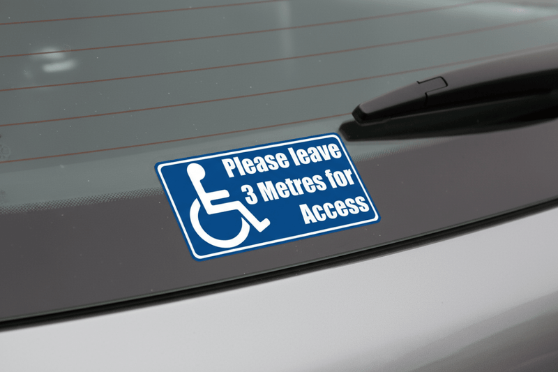 Sticker on car window