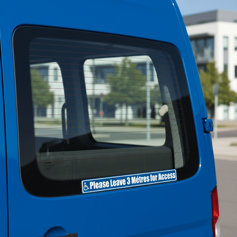 Sticker on disability transport van