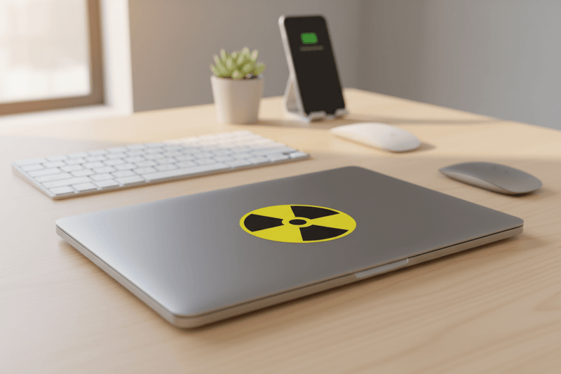 Sticker on laptop