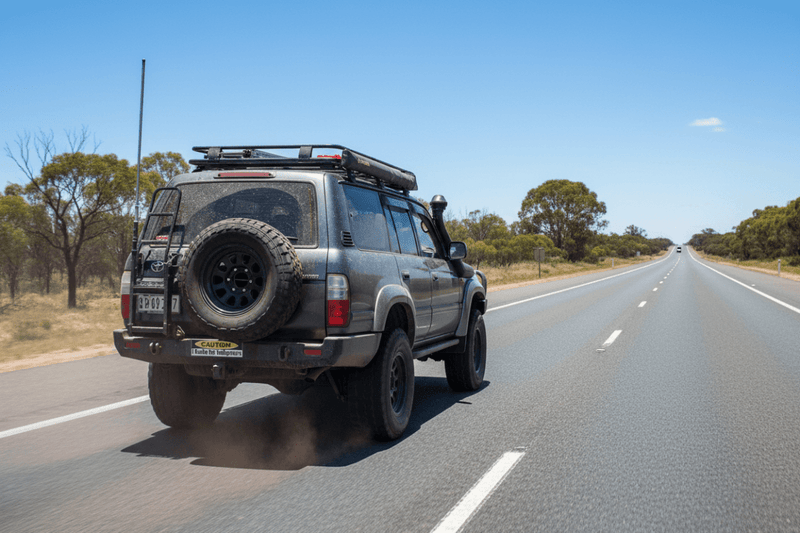 Sticker on lifted 4WD highway
