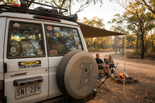 Load image into Gallery viewer, Sticker on rear window campsite
