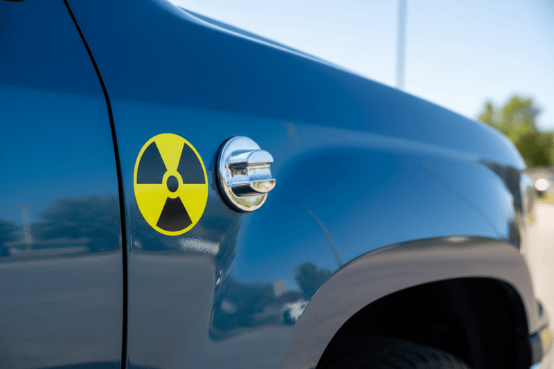 Sticker on vehicle