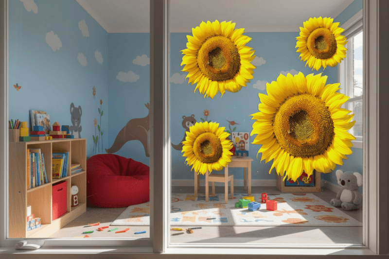 Sunflower - Kids window