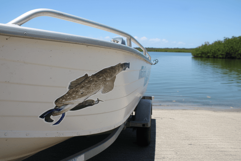 Tinnie Hull flathead decal lure