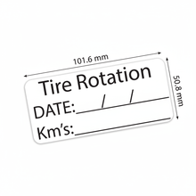 Load image into Gallery viewer, Tire rotation measurements

