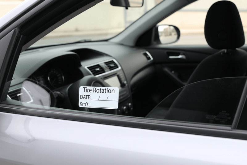 Tire rotation on side window
