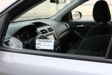 Load image into Gallery viewer, Tire rotation on side window
