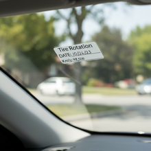 Load image into Gallery viewer, Tire rotation on windscreen
