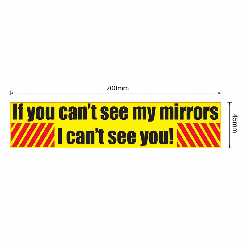 Truck mirror size