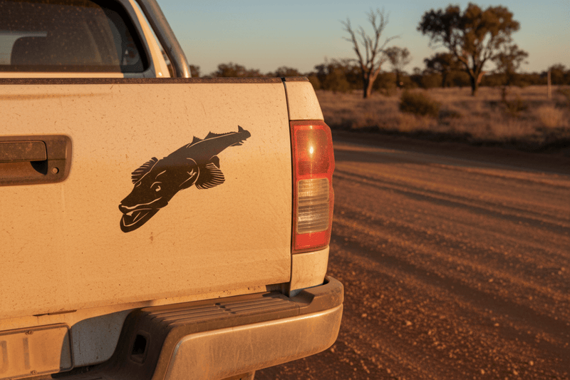 Ute Tailgate flathead decal silhouette