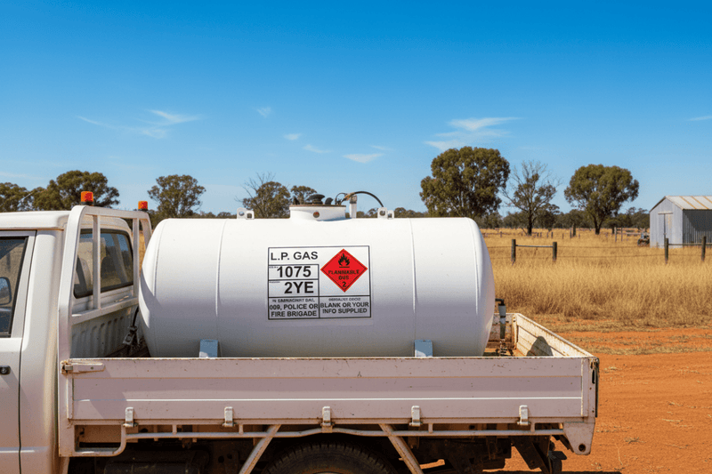 Ute tray LPG tank