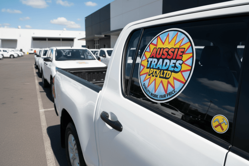 Vehicle Window Branding of custom decal