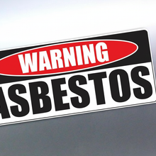 Load image into Gallery viewer, Warning Asbestos Sign - Red Oval
