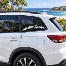 Load image into Gallery viewer, Weekend Therapy name on car in curved font Sticker
